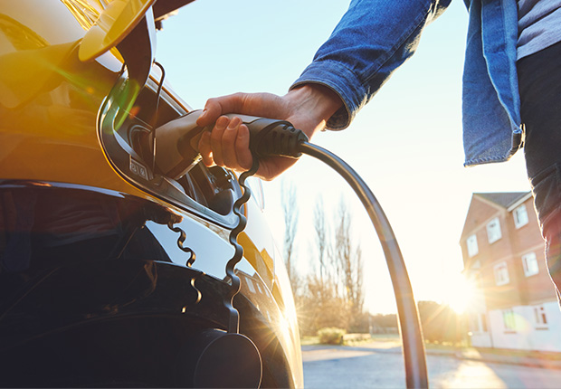 Electric vehicle charging at home during the day